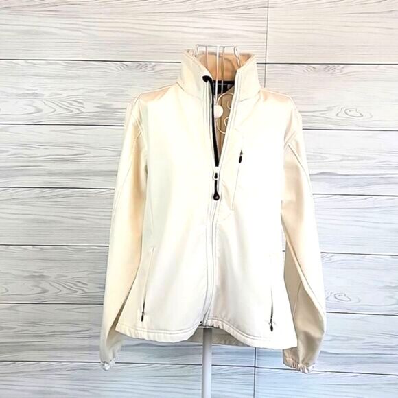 Woolrich soft shell jacket in ivory women's Size M - Picture 1 of 13